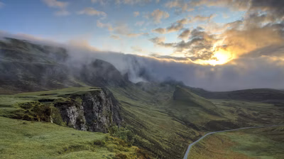 foggy mountain summit